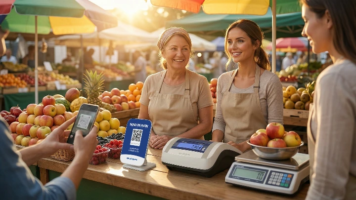 Bezhotovostná platba QR kódom na pokladnici Euro